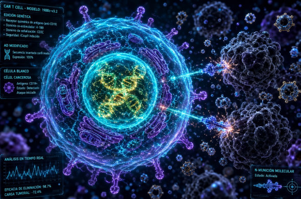 Células modificadas genéticamente para combatir el cáncer